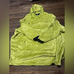 Lime Green Hooded Blanket Sweatshirt